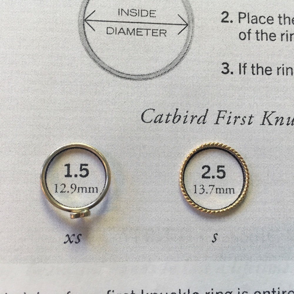 Catbird heart and twisted knuckle stacker rings - Picture 5 of 5